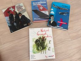 3 Swissair Bücher Luftfahrt und Kochen gebraucht
