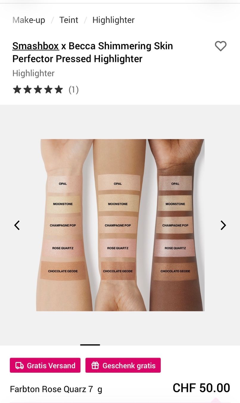 Maquillage: Becca Hightlighter Rose Quartz, Neu, Ladenpreis CHF50.00 – Neuf avec emballage d'origine à Zürich par deruja 8