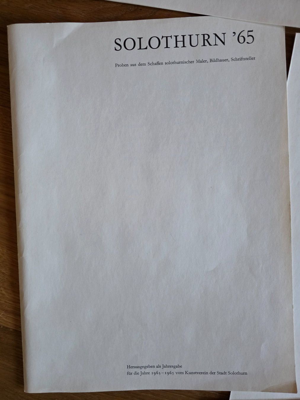 Libri: Solothurn '65 - Schaffen solothurnischer Künstler - Mappe – Usato da Walterswil BE venduto da Lonitti 2