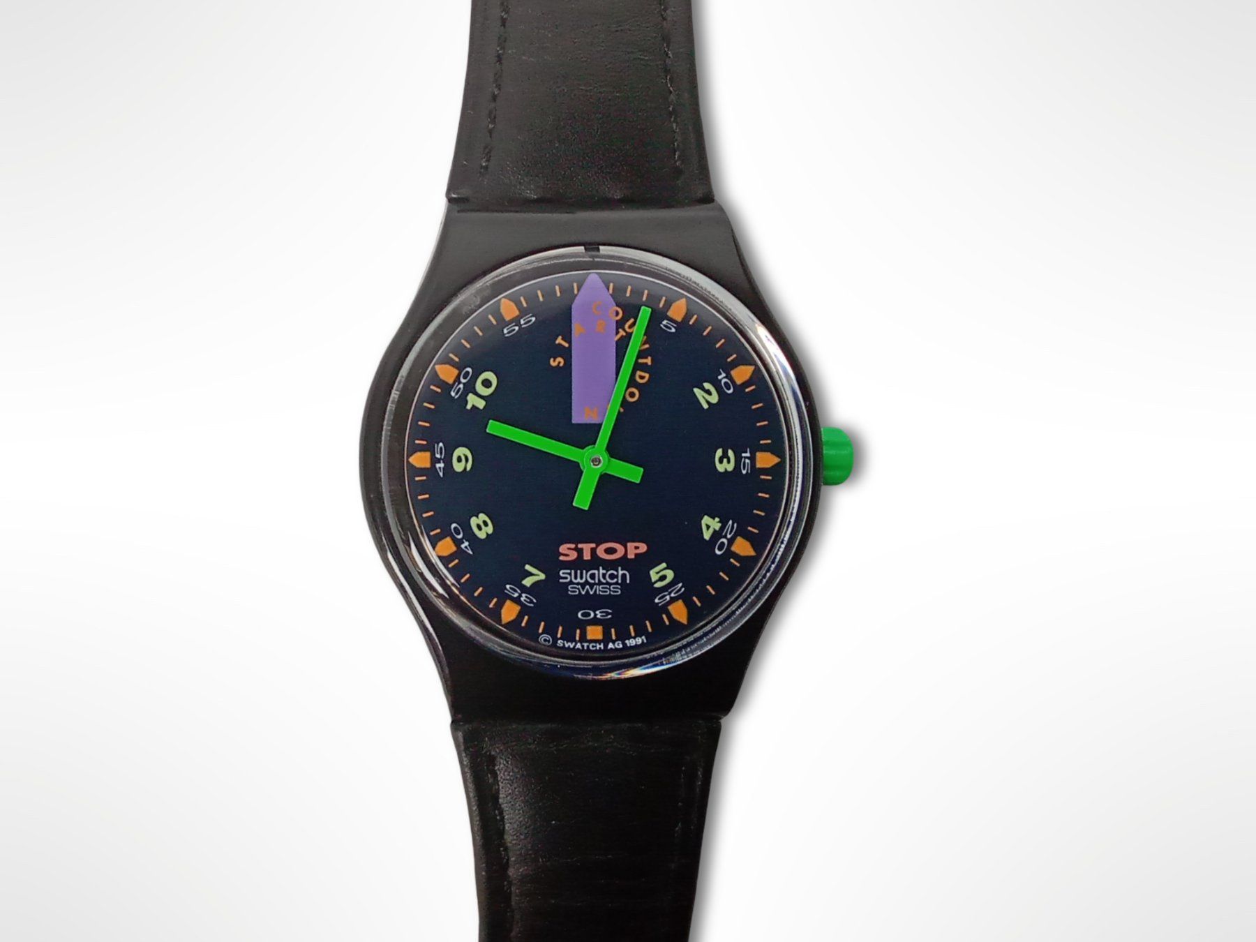 Swatch Orologi: STOP SWATCH Armbanduhr Schwarz – Usato da Suhr venduto da Restwert_Suhr 1