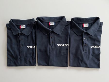 3x CLIQUE Classic Lincoln Poloshirt mit Volvo Print Logo S