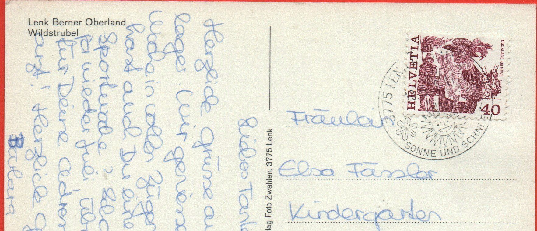 Cartoline postali: LENK Berner Oberland - Wildstrubel – Usato da Jona venduto da philajona 1