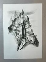 L. Rickenbach Lithografie original signiert 30x42cm
