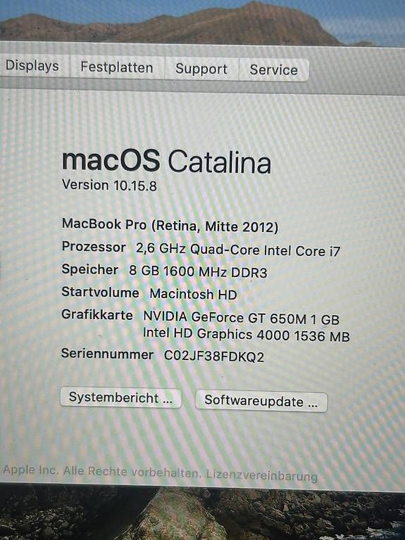 Notebooks: MacBook Pro Retina 15  Top Zustand – Gebraucht aus Brugg AG von 231085 1