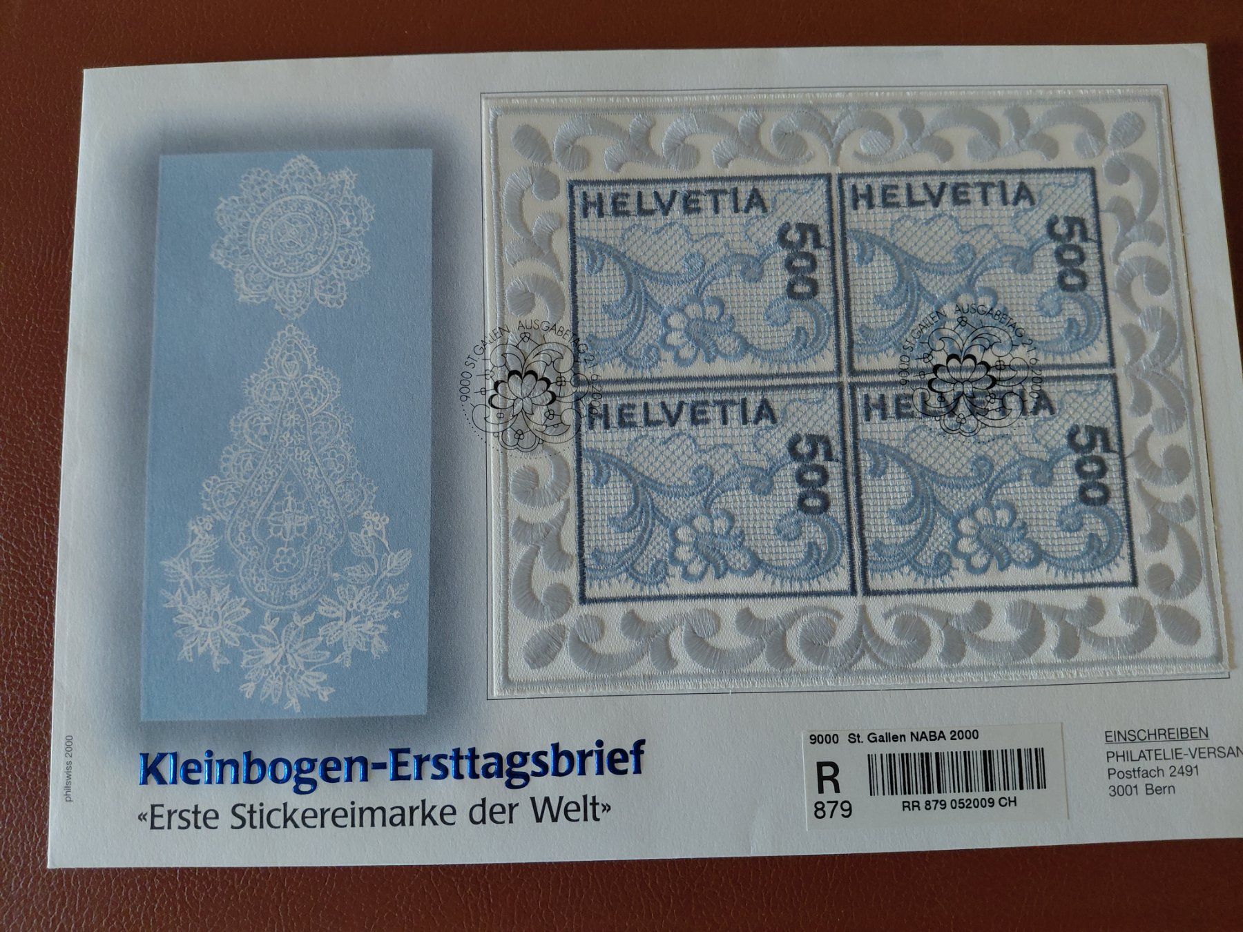 Alle Briefmarken: Super Stickerei ET Brief – Gebraucht aus Horw von Onurb008