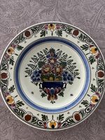 Wunderschöner Wandteller Keramik Delft Blau, Vintage D.P.