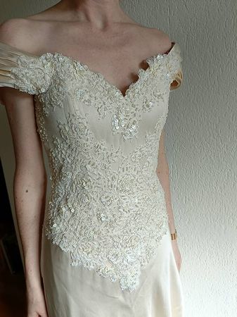 Elegantes Vintage Brautkleid Grösse 36