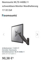 Neomounts WL70-440BL11 schwenkbar Monitor Wandhalterung neu