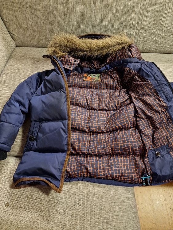 Superdry Daunenjacke Gr. 116 Navyblau Winterjacke 3