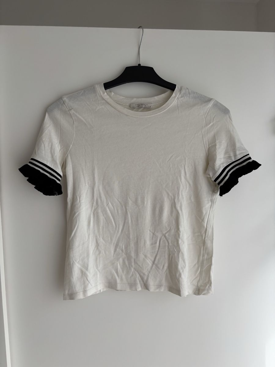 Zara T-shirt: Tshirt mit Rüschen – Usato da Winterthur venduto da leimaj