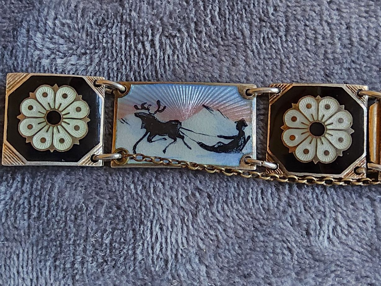 Bracciali & Braccialetti: Vintage David Andersen Email Sterling Armband 50er – Usato da Zürich venduto da SciTec 2
