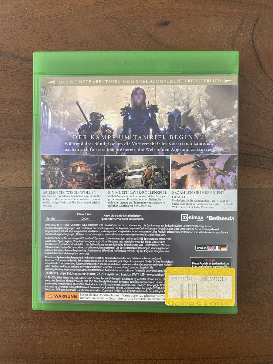 Microsoft Spiele: The Elder Scrolls Online - Tamriel Unlimited - Xbox One – Gebraucht aus Thunstetten von Virus_33 2