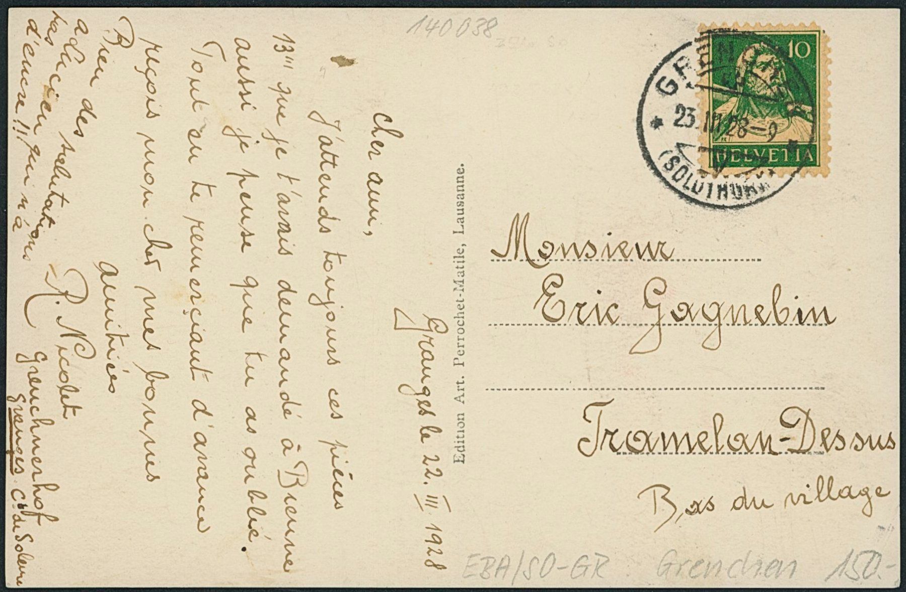 Cartoline postali: SO Grenchen - Bahnhof - Bahn – Usato da Schindellegi venduto da masutka7 1