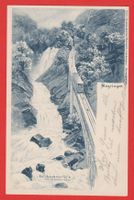 Meiringen mit Bahn   :   antike Ansichtskarte von 1899