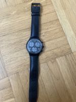 Montre Swatch Chronograph Quartz bracelet cuir noir occasion