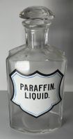 Apothekerflasche PARAFFIN. LIQUID. Um 1920 16cm