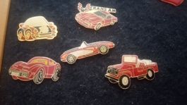 Vintage Auto Pins, 5er Set, Zustand sehr gut