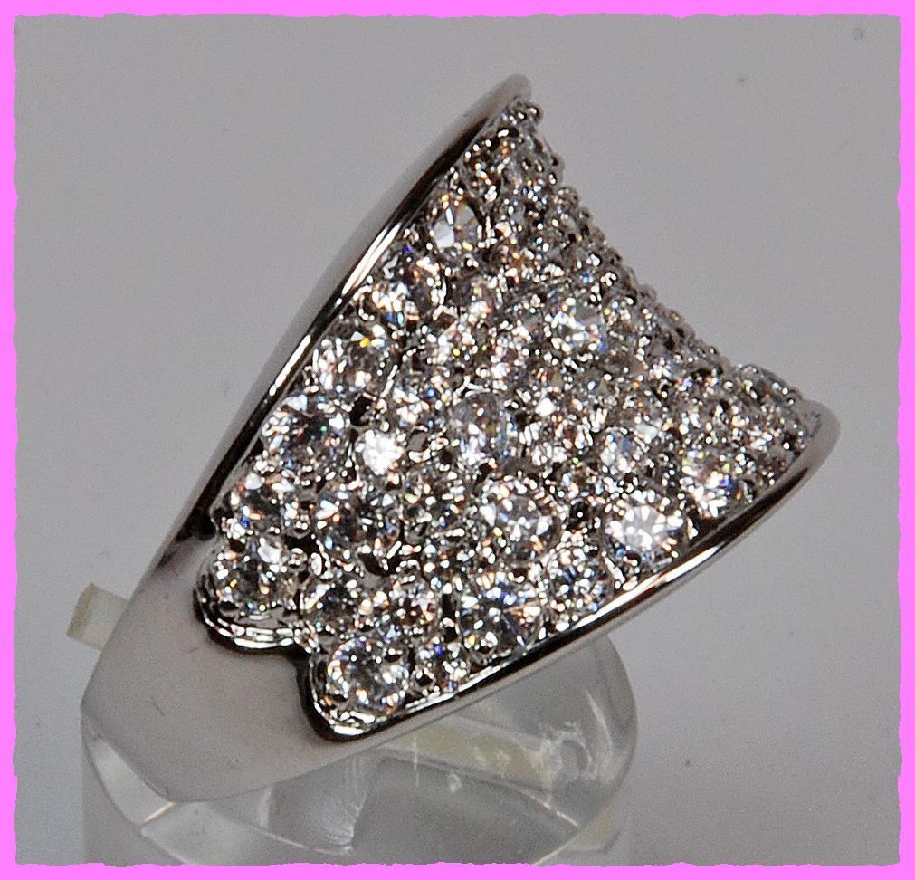 Anelli: Wow, grosser Ring mit Zirkonia – Nuovo e nell'imballaggio originale da Oberglatt ZH venduto da Diamond-Girl 1