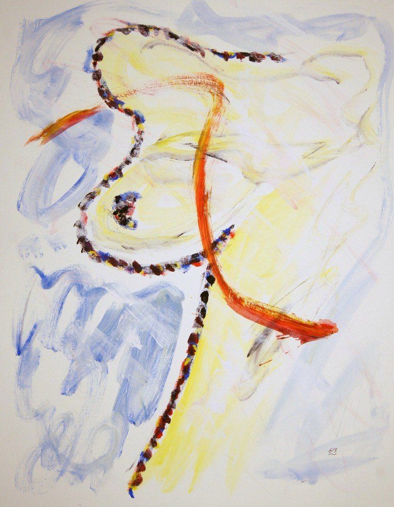 Dipinti: Acryl auf Papier: Rounded – Usato da Fribourg venduto da erw_68dx