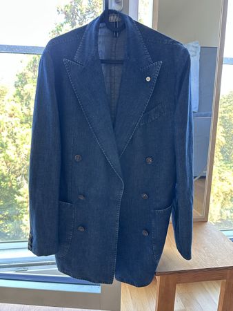 L.M.B 1911 Double-breasted TOM jacket - denim blue