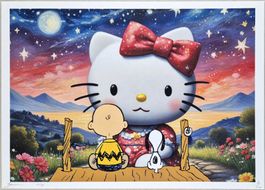 Death NYC Ltd Pop Art Druck " Hello Kitty Charlie & Snoopy