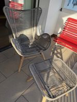 Outdoor Gartensessel mit Fussschemel