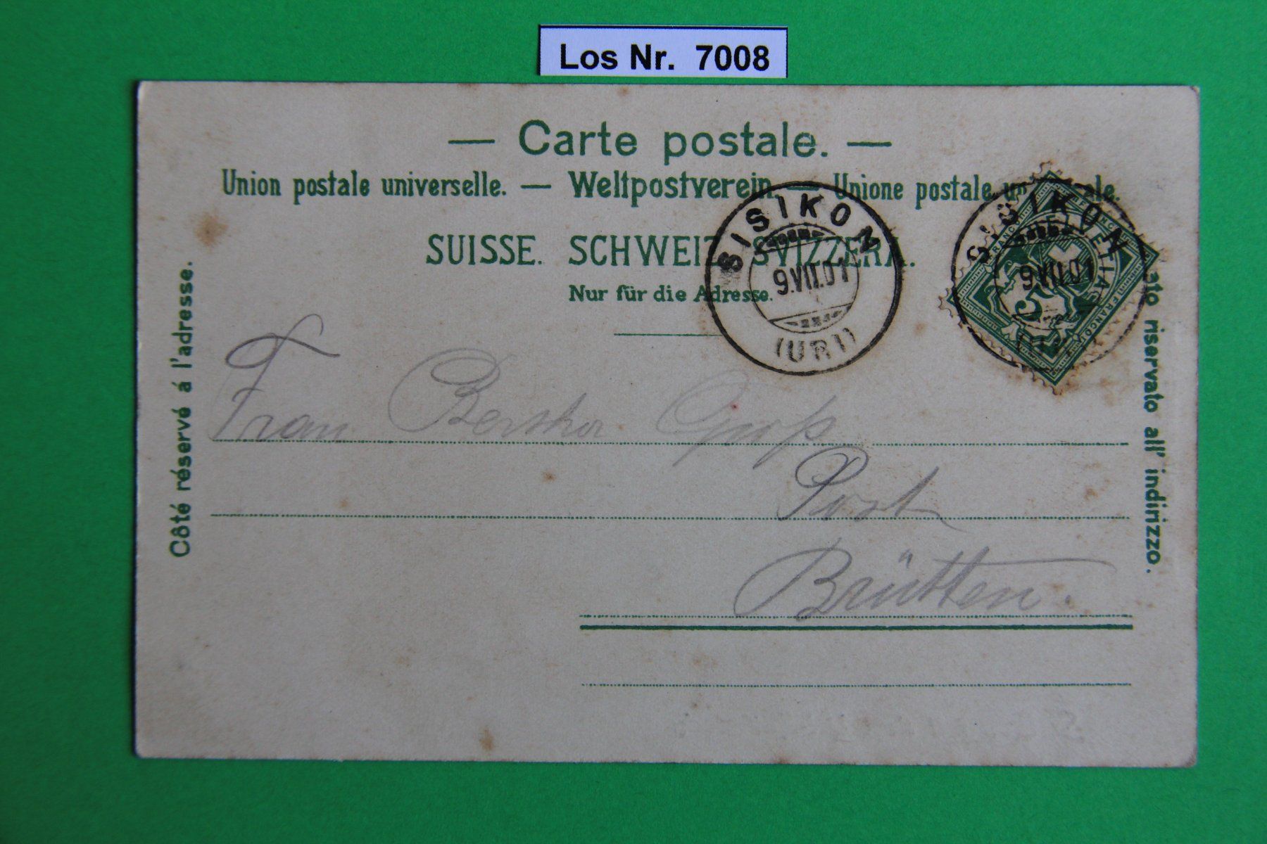 Cartoline postali: CH Absichtskarte Sisikon um 1900                    Los 7008 – Usato da Volken venduto da jukon65 1
