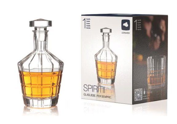 Whiskyflasche Mit Wolfskopf Design - Künstlerische Glas Karaffe Für Bar Und Zuhause