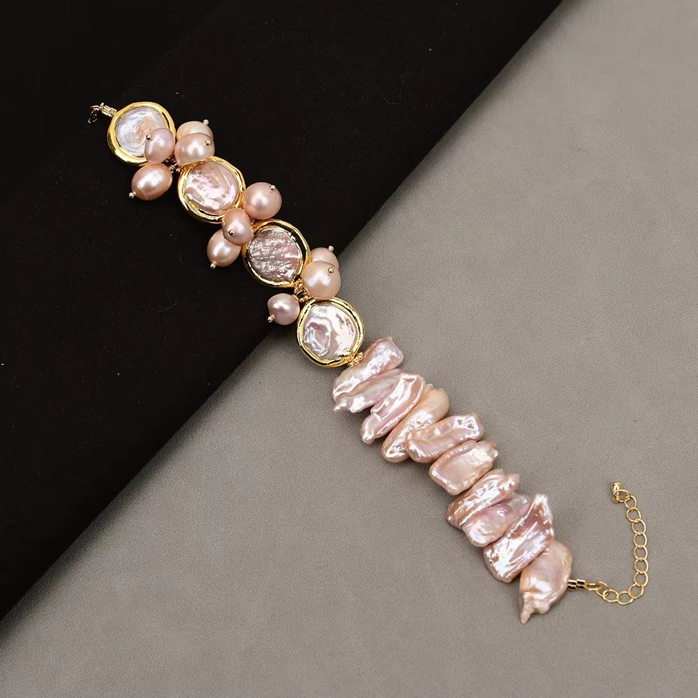 Bracciali & Braccialetti: Rosa Lua Perlen Armband Echt Bracelet Design Perle rose Vrai – Nuovo (secondo la descrizione) da Prilly venduto da ilyria73 1