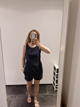 Jumpsuit kurz dunkelblau Grösse M guter Zustand