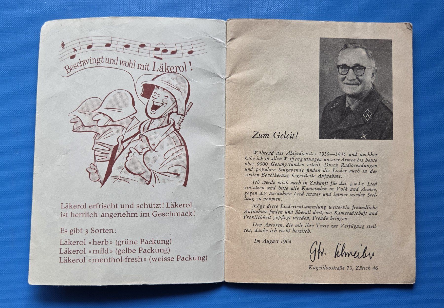 Libri: Heft - Wir singen ..... mit Gfr. Schreiber - Liedertexte – Usato da Basel venduto da Falconis 1