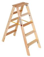 Holz-Stufenstehleiter 2x5 neu