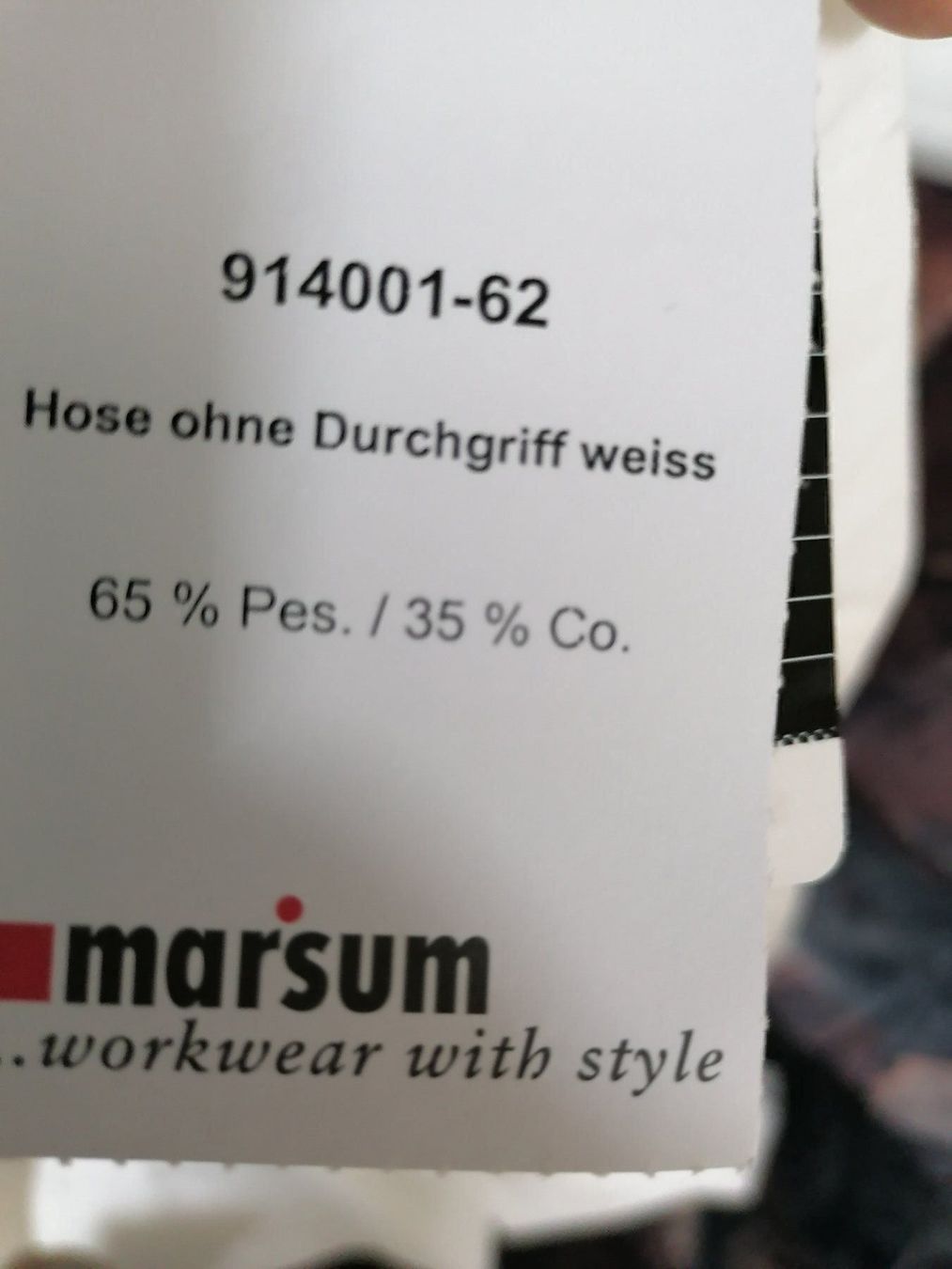 Pantaloni: Arbeitshose Nr. 62 Marsum – Nuovo e nell'imballaggio originale da Busswil BE venduto da mauro1967 1
