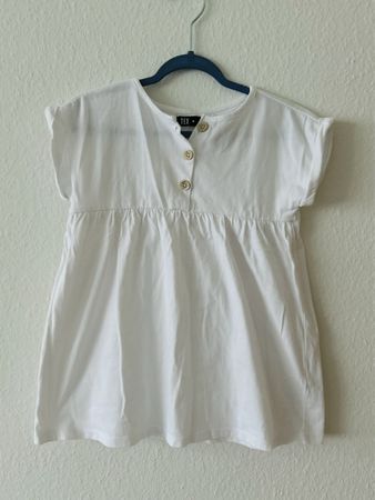 Robe d'été TEX, blanche, taille 3-4 ans
