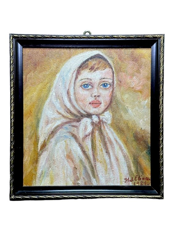 ELIASZ 1981 Portrait peinture huile sur pavatex | Kaufen auf Ricardo