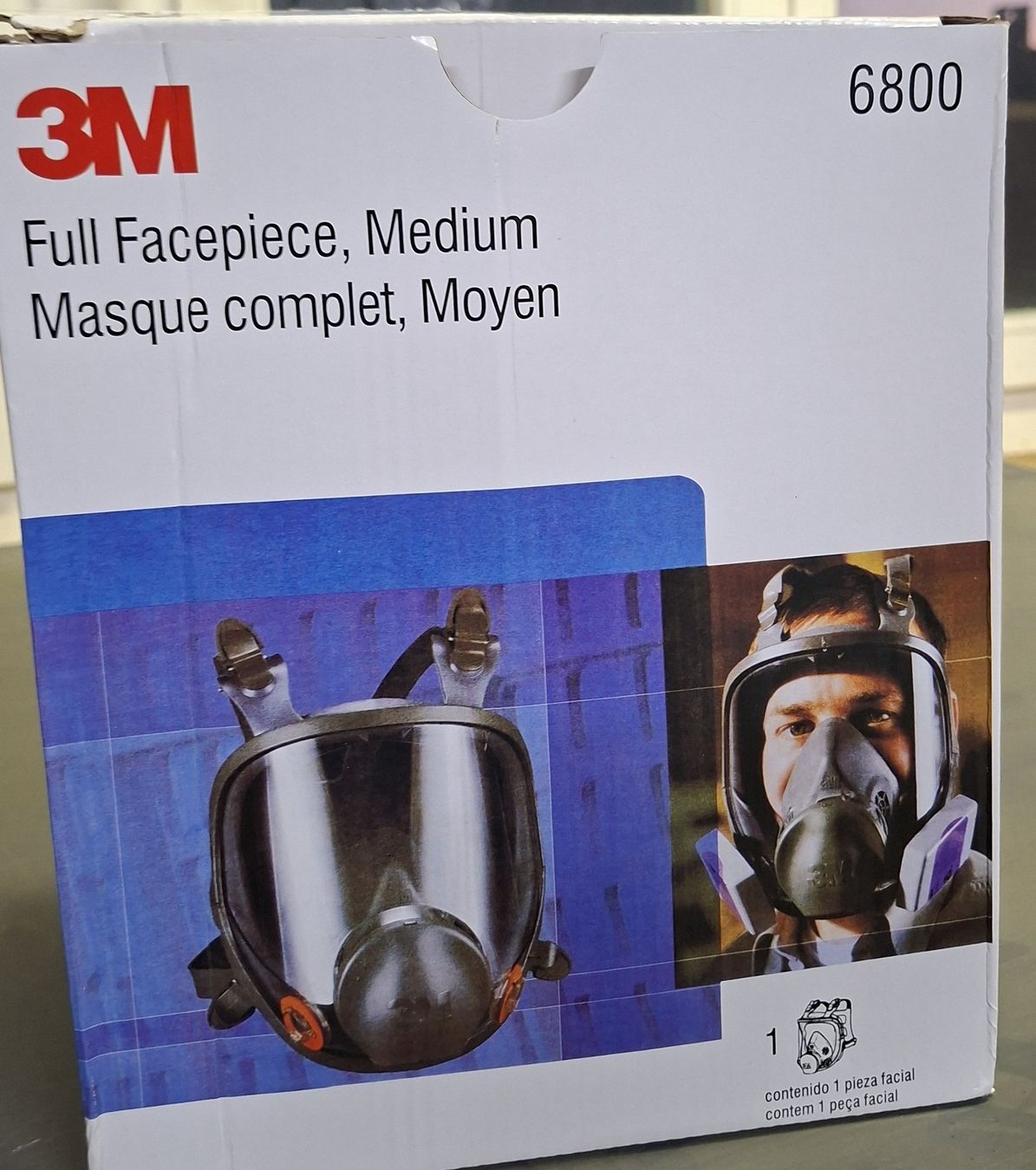 Protezione per viso e udito: 3M 6800 Vollmaske Medium neu – Nuovo e nell'imballaggio originale da Langenthal venduto da Physycer0