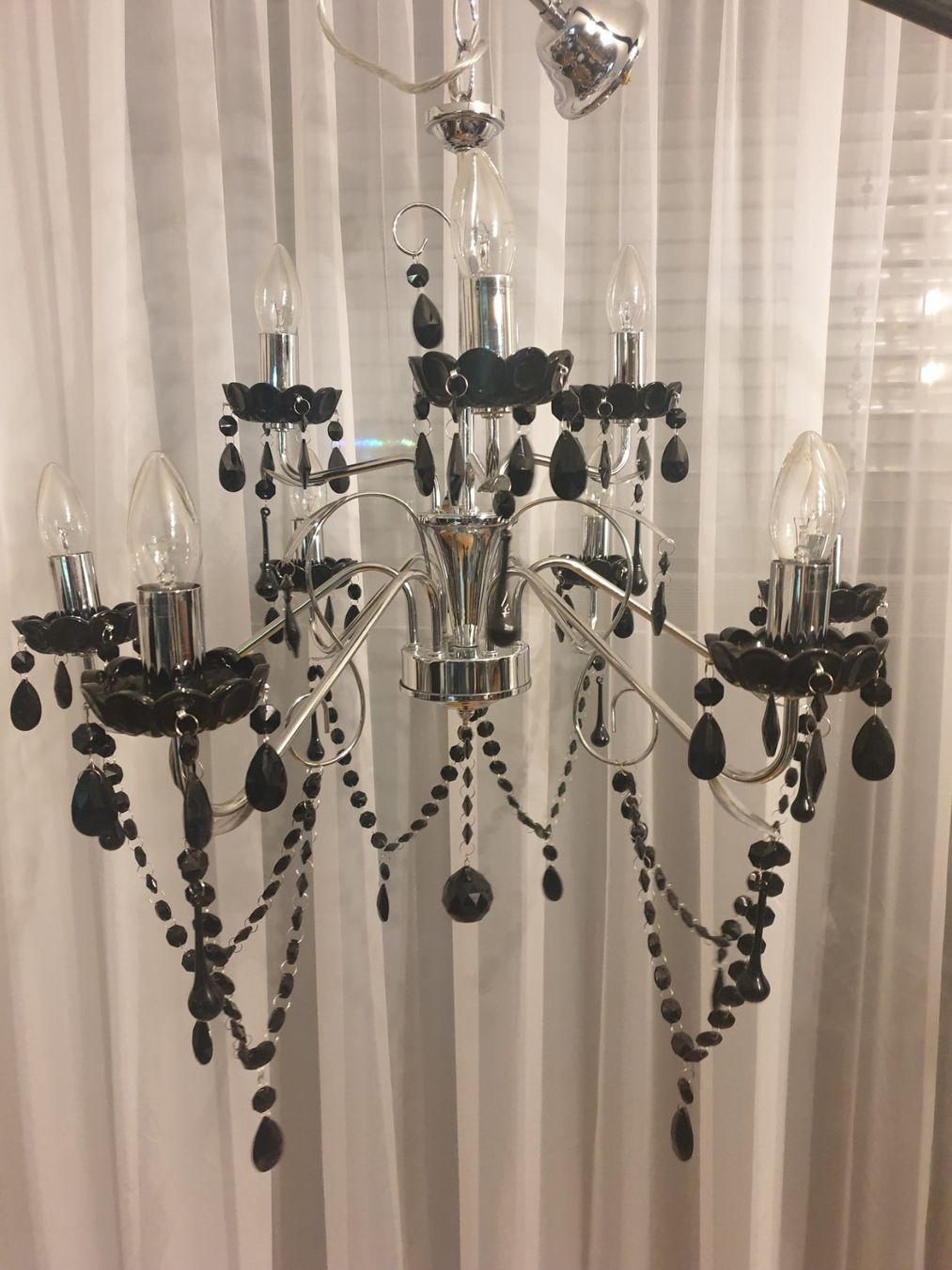 Lampadari & plafoniere: Wunderschöner, hochwertiger Kronleuchter chrom/schwarz – Usato da Neuendorf venduto da DeSiriA 1