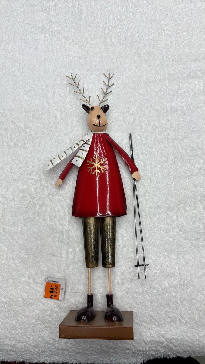 Tutte le decorazioni: Cervidé décoratif rouge et doré, skis, Noël – Nuovo e nell'imballaggio originale da Chenens venduto da anasantos90