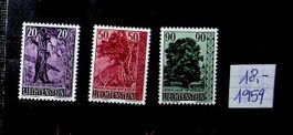 LIECHTENSTEIN SÉRIE TIMBRES NEUFS** 1959. LBH 18.00 / S117
