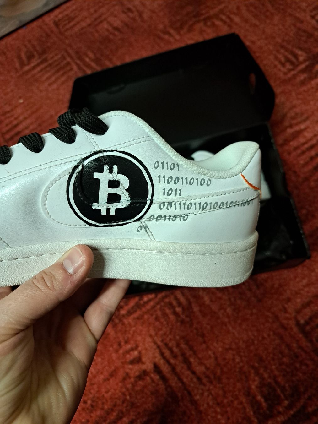 Slip Ons Tie Shoelaces Nikes With No Shoe Strings BITCOIN DESIGN NIKE AIR  FORCE – NOVEL Aaron