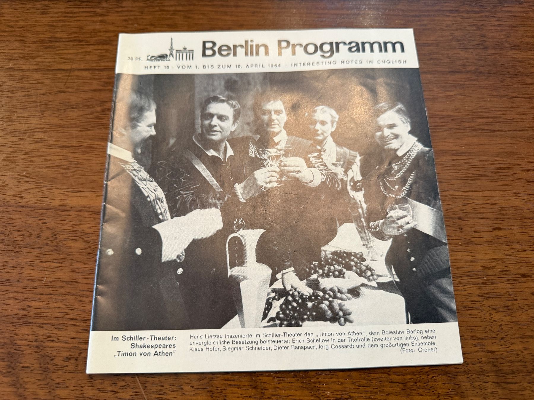 Documents: Berlin Programm Heft 10 April 1964 gebraucht – D'occasion à Erstfeld par Mario_boe0
