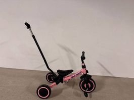 Triciclo evolutivo Besrey per bambini, rosa/nero 
