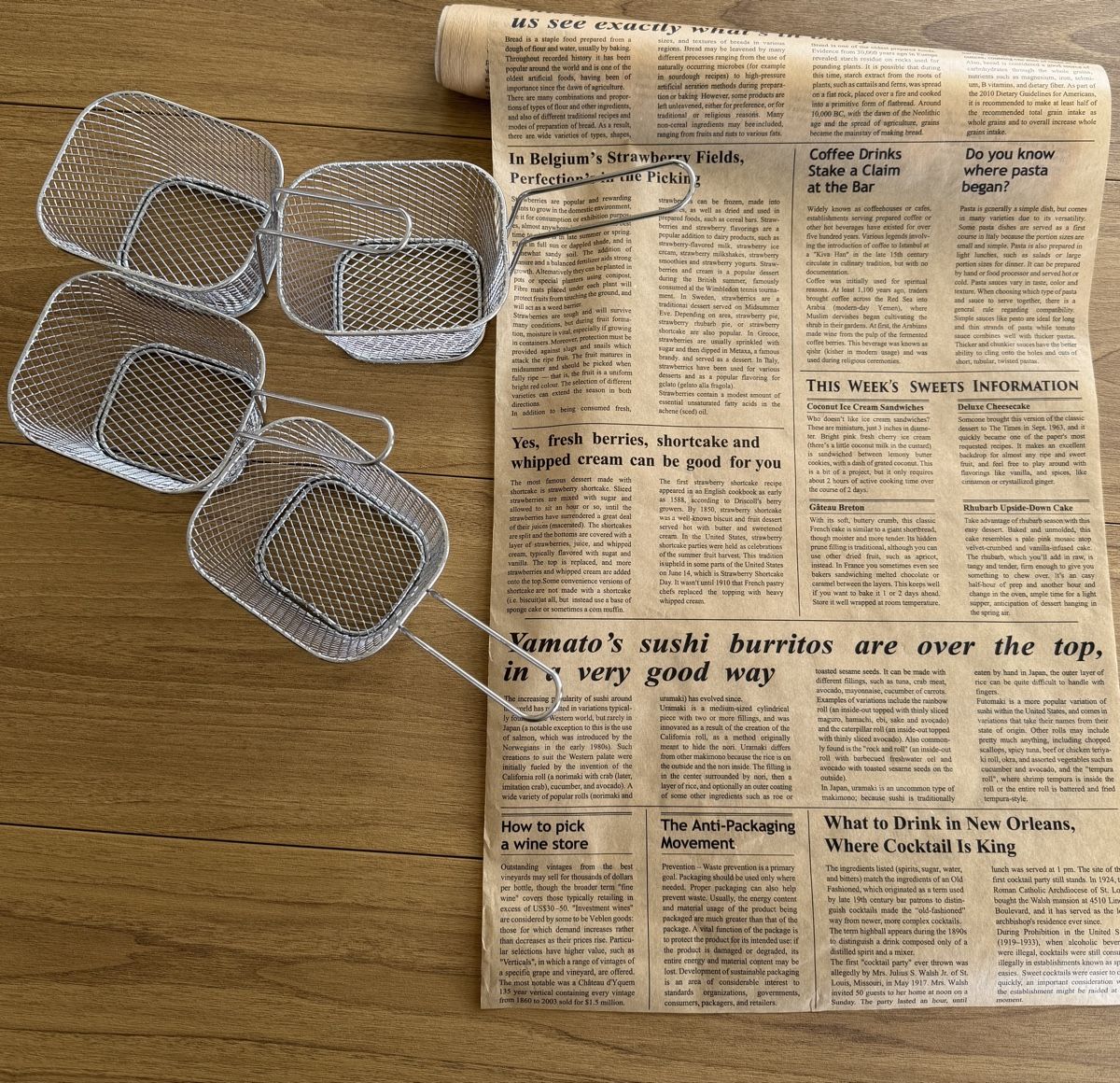 Elettrodomestici da cucina: 4 Mini Frittierkörbli Silber, NEU mit perforiertem Papier – Nuovo (secondo la descrizione) da Sursee venduto da Since1975