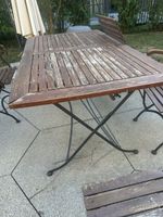 Garden Table and Chairs Set Wood Metal Used