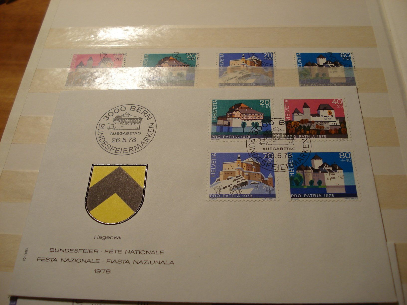 Tutti i francobolli: Pro Patria 1978, FDC + Satz gestempelt – Usato da Niederwil AG venduto da morostahu