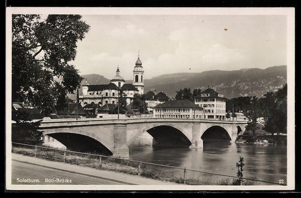 Ansichtskarten: AK Solothurn, Röti-Brücke – Gebraucht aus Berlin von bartko-reher
