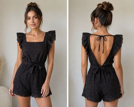 Topshop Jumpsuit schwarz Grösse 36