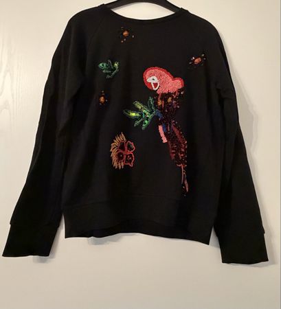 Maglia nera Zara con applicazioni 