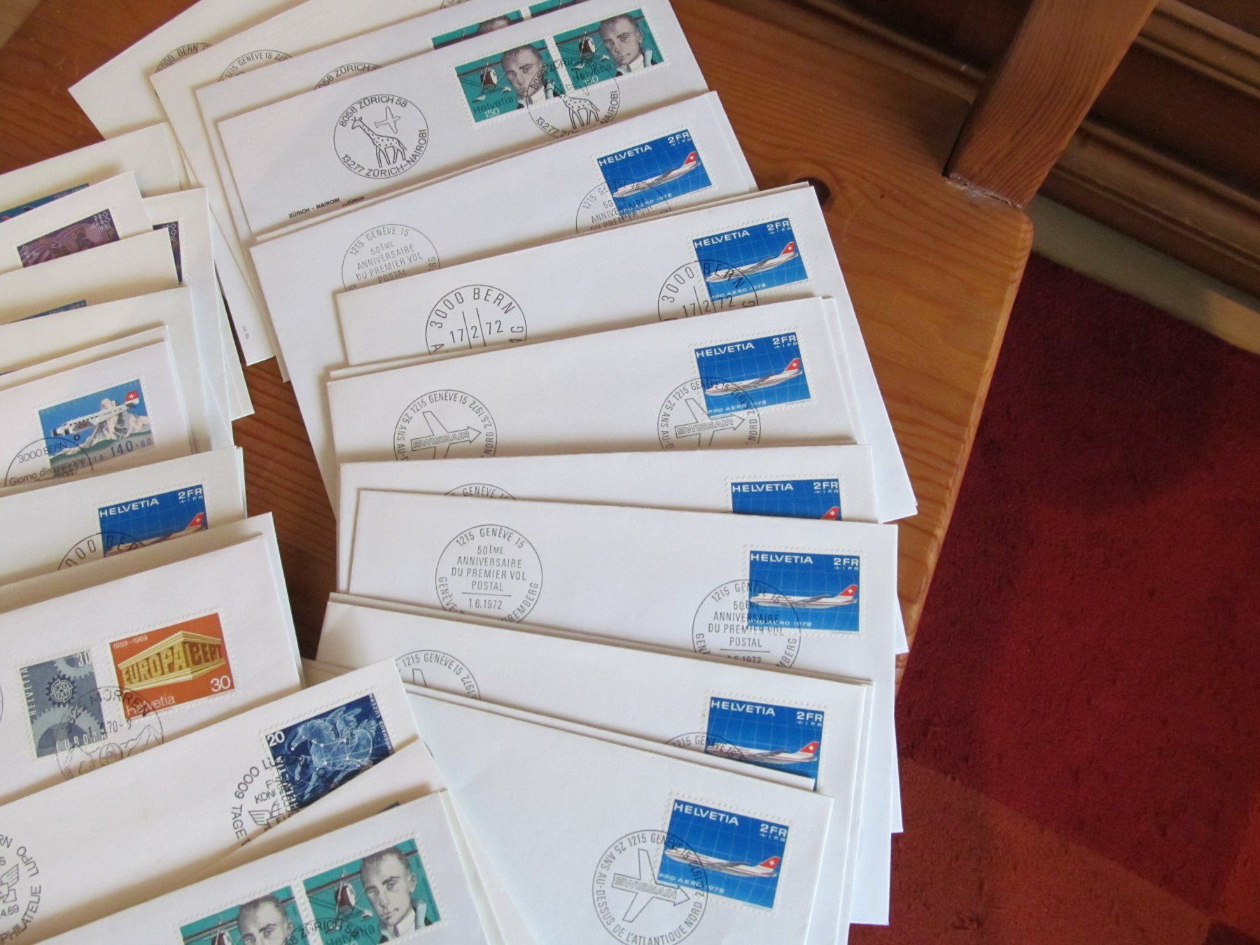 Tutti i francobolli: 50x ERSTTAGSFLUGPOST-FDCs ab 1953 TOP! – Usato da Emmenbrücke venduto da Luzern1947 2