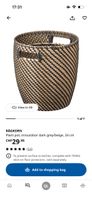 RÅGKORN Plant Pot 24cm Dark Grey/Beige - Indoor/Outdoor 57
